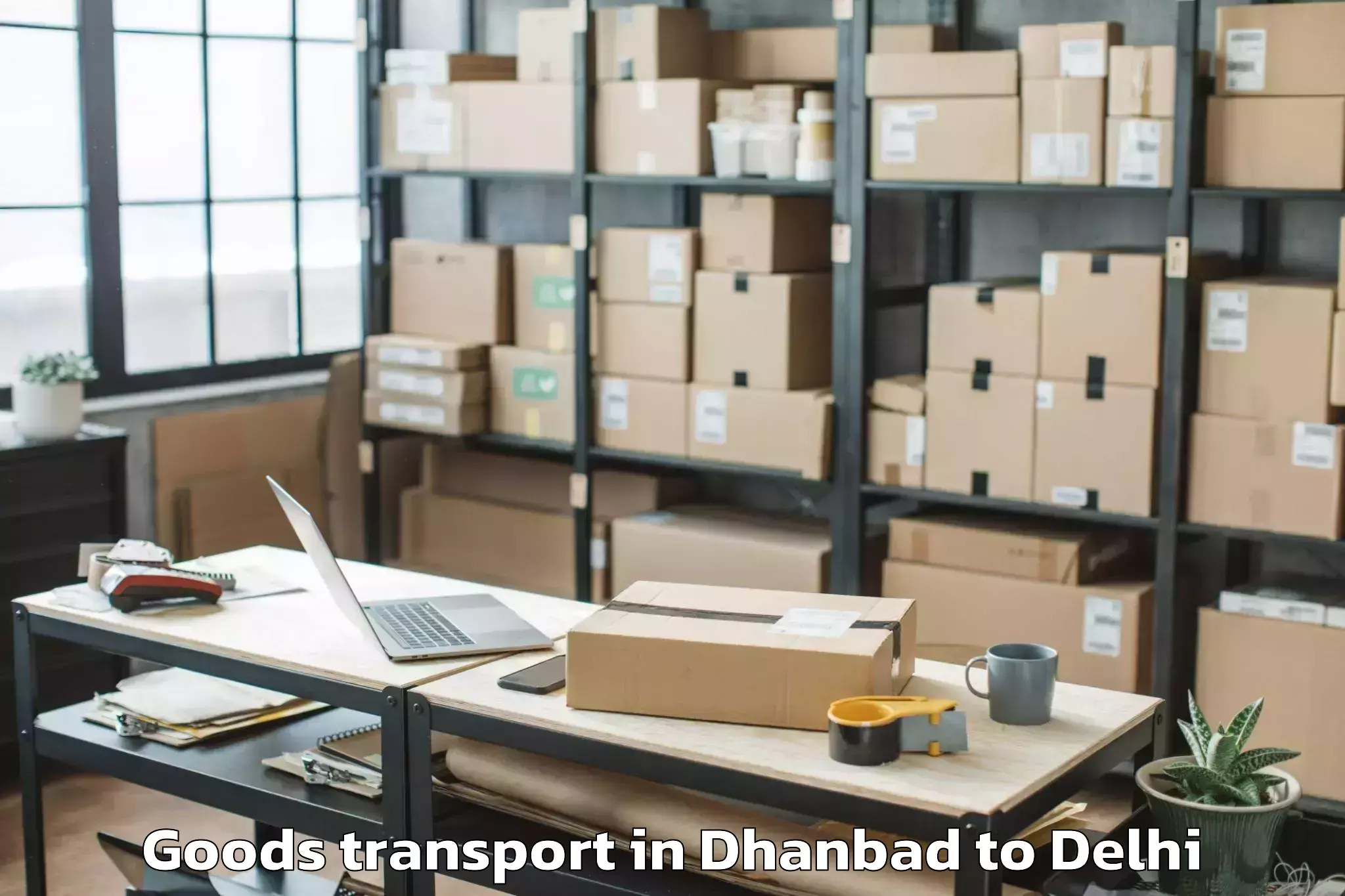 Efficient Dhanbad to Kalkaji Goods Transport